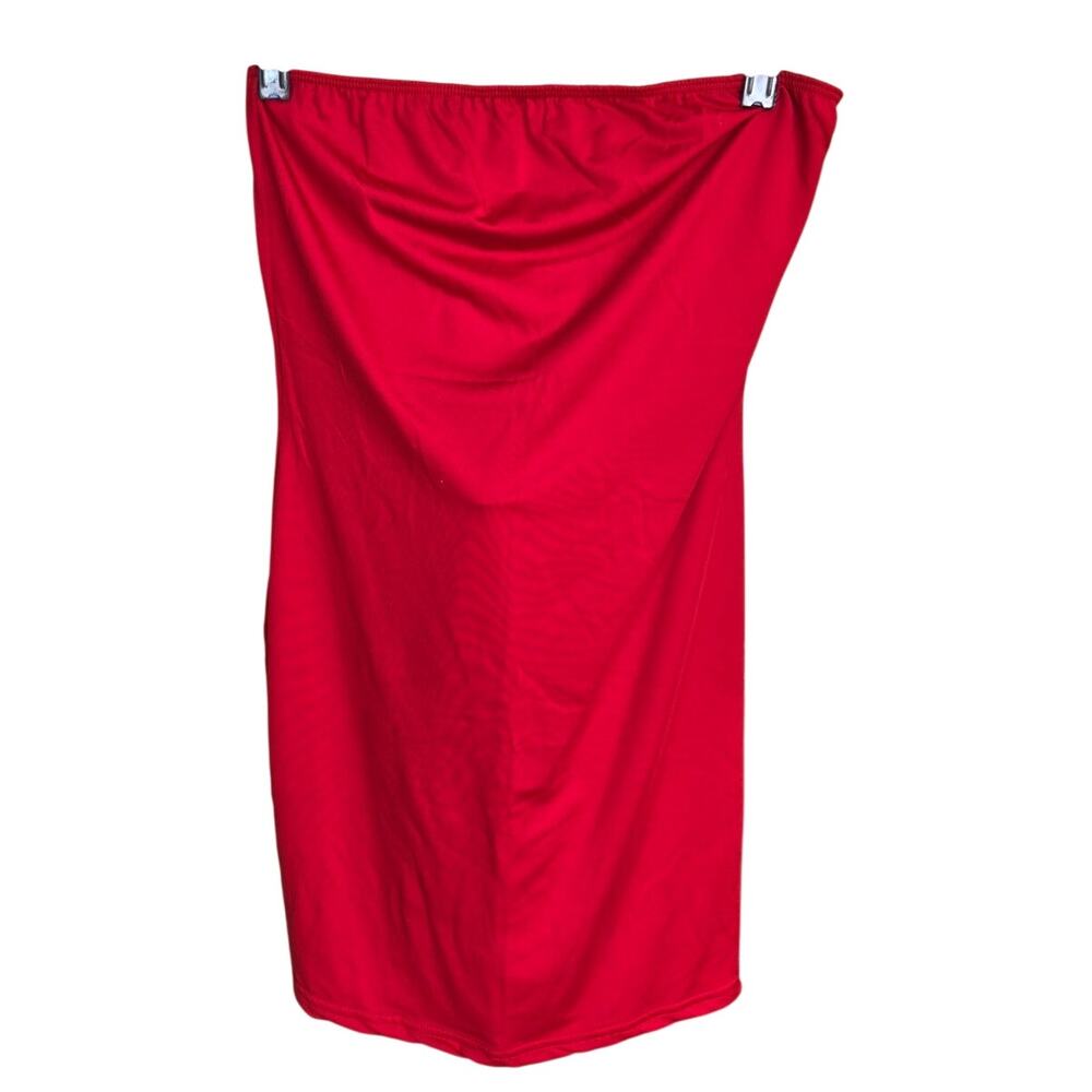 NWOT Medium Red Sexy Strapless Tube Mini Dress [0046]